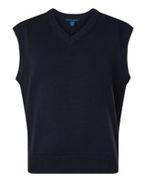 Devon & Jones Men's New Classics V-Neck Sweater Vest. DG448 - Navy