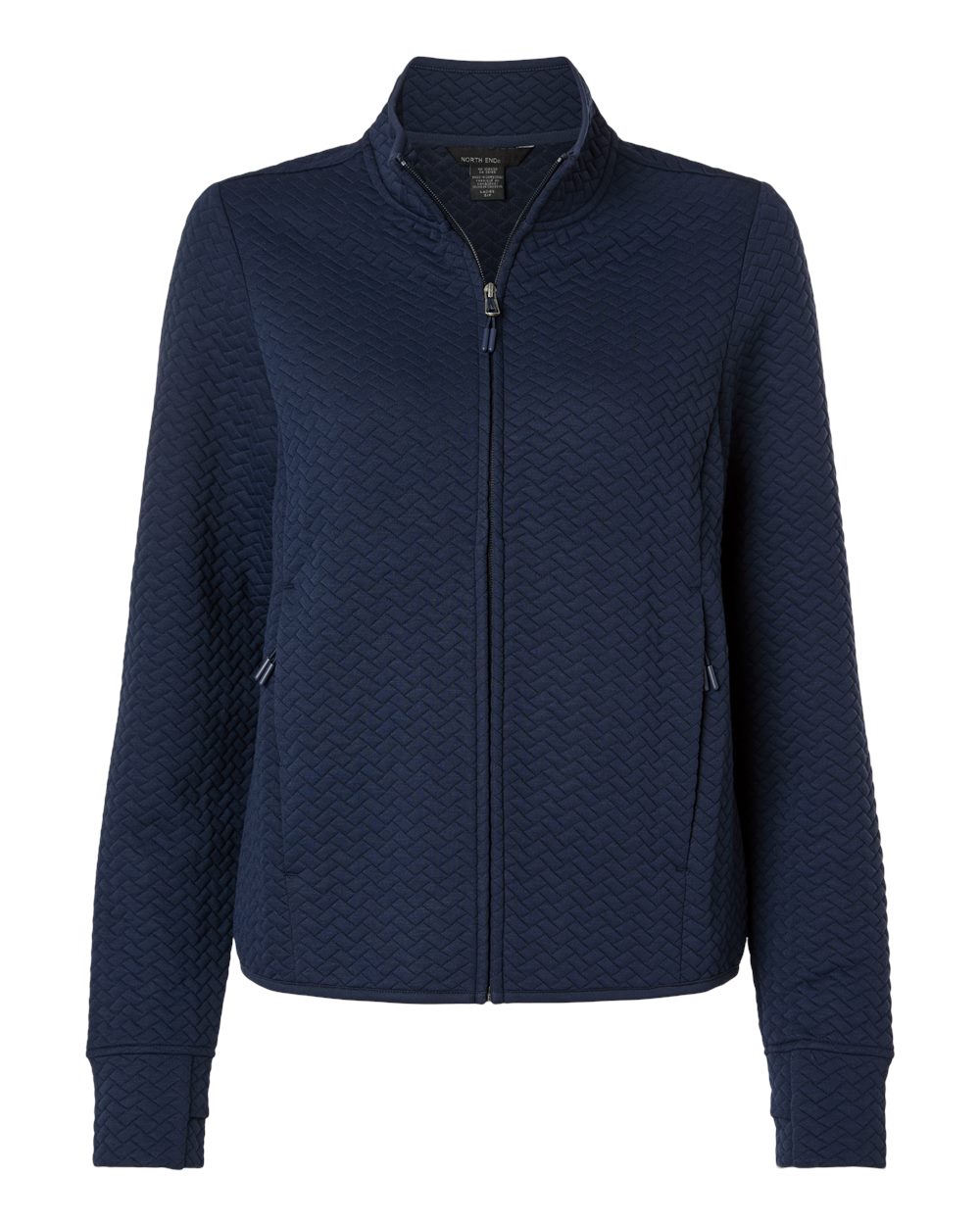 North End Women's Aspen Herringbone Fleece Full-Zip. NE425W - Classic Navy