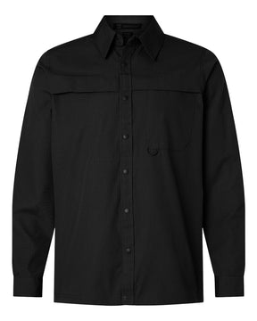 Harriton Unisex Framework Ripstop Woven Workshirt. M515 - Black