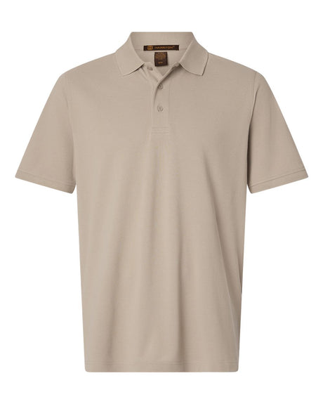 Harriton Men's Valiant Cotton Snag Protect Polo. M205 - Khaki