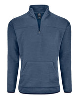 J. America Unisex Pebble Fleece Quarter-Zip Pullover. 8773 - Baltic