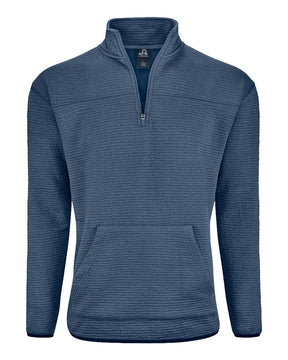 J. America Unisex Pebble Fleece Quarter-Zip Pullover. 8773 - Baltic