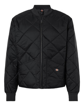 Dickies Men's Diamond Quilted Jacket. 6124 - Black
