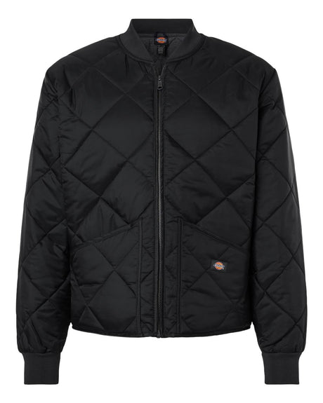 Dickies Men's Diamond Quilted Jacket. 6124 - Black