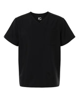 Hanes Men's V-Neck 1 Pocket Scrub Top. HMB000 - Black