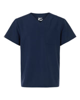 Hanes Men's V-Neck 1 Pocket Scrub Top. HMB000 - Navy
