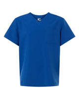 Hanes Men's V-Neck 1 Pocket Scrub Top. HMB000 - Royal Blue