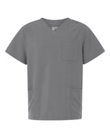 Hanes Men's V-Neck 3 Pocket Scrub Top. HMB002 - Grey