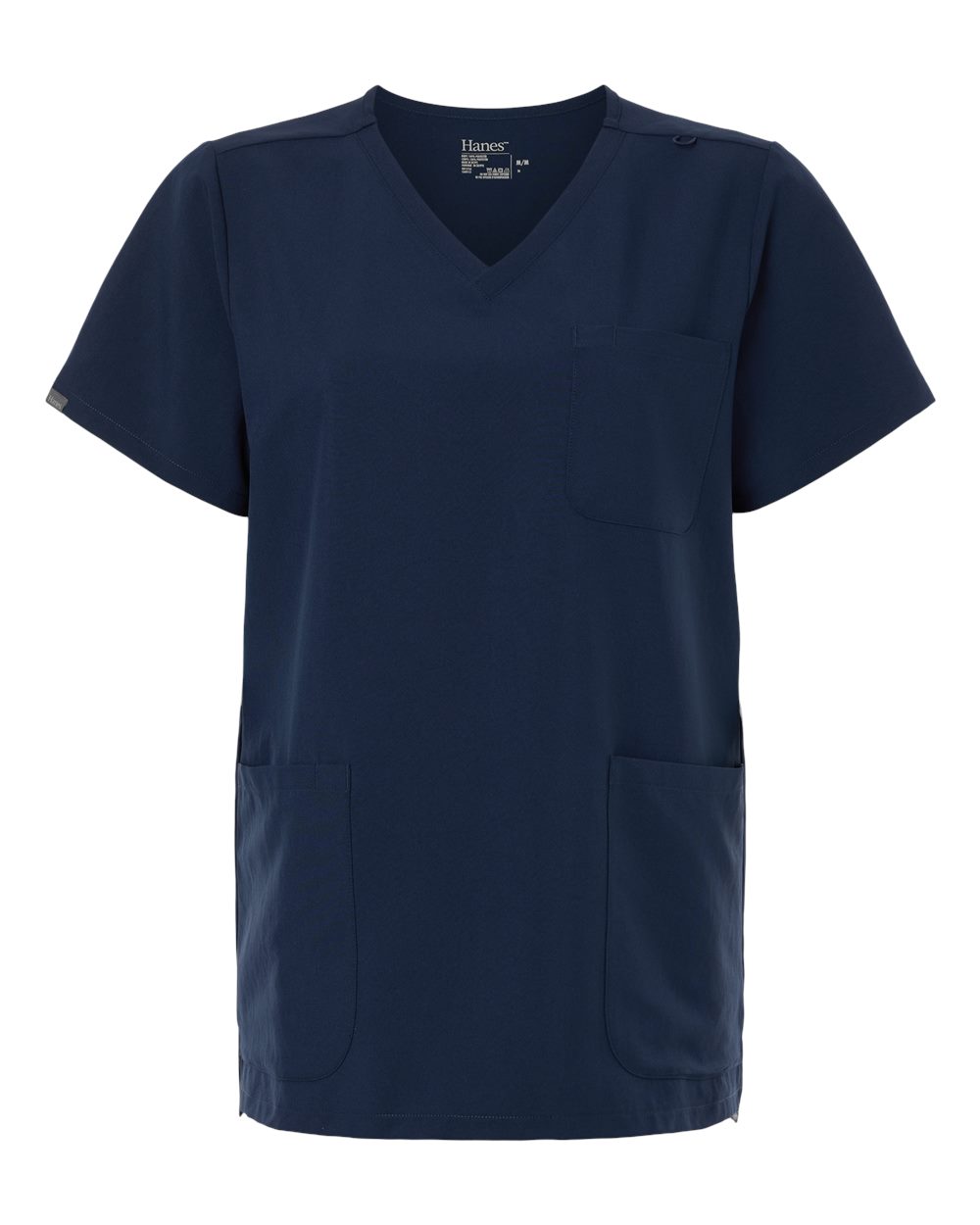 Hanes Women's V-Neck 3 Pocket Scrub Top. HSB002 - Navy