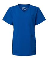 Hanes Women's V-Neck 3 Pocket Scrub Top. HSB002 - Royal Blue