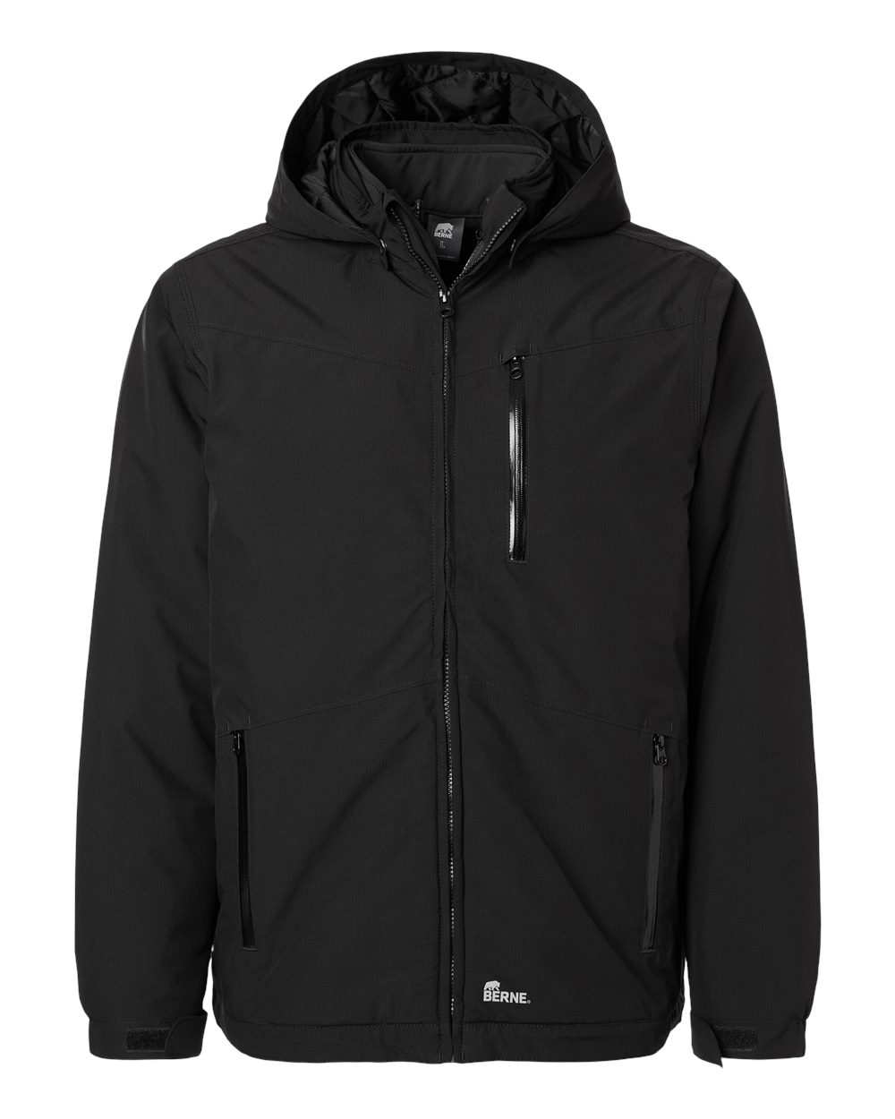 Berne Apparel Men's Jobsite 3-in-1 System Jacket. HJ222 - Black