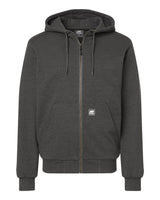 Berne Apparel Men's Heritage Grid Fleece-Lined Full-Zip Hooded Sweatshirt. SZ107 - Graphite