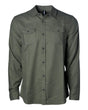 Independent Trading Co. Unisex Flannel Shirt. EXP50F - Army Heather