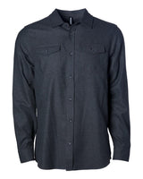 Independent Trading Co. Unisex Flannel Shirt. EXP50F - Charcoal Heather