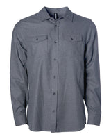 Independent Trading Co. Unisex Flannel Shirt. EXP50F - Gunmetal Heather