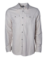 Independent Trading Co. Unisex Flannel Shirt. EXP50F - Ivory Heather