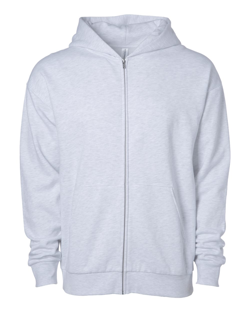 Independent Trading Co. Unisex Avenue Midweight Full-Zip Hooded Sweatshirt. IND280ZIP - Ash Heather