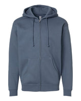 Independent Trading Co. Unisex Heavyweight Full-Zip Hooded Sweatshirt. IND4000Z - Storm Blue
