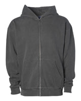 Independent Trading Co. Unisex Mainstreet Heavyweight Full-Zip Hooded Sweatshirt. IND420ZIP - Pigment Black
