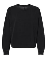 Independent Trading Co. Women's California Wave Wash Sunday Crewneck Sweatshirt. PRM2700 - Black