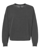 Independent Trading Co. Women's California Wave Wash Sunday Crewneck Sweatshirt. PRM2700 - Pigment Black