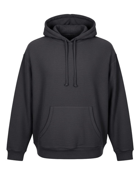 Boxercraft Unisex Corded Pullover Hooded Sweatshirt. BU5302 - Black