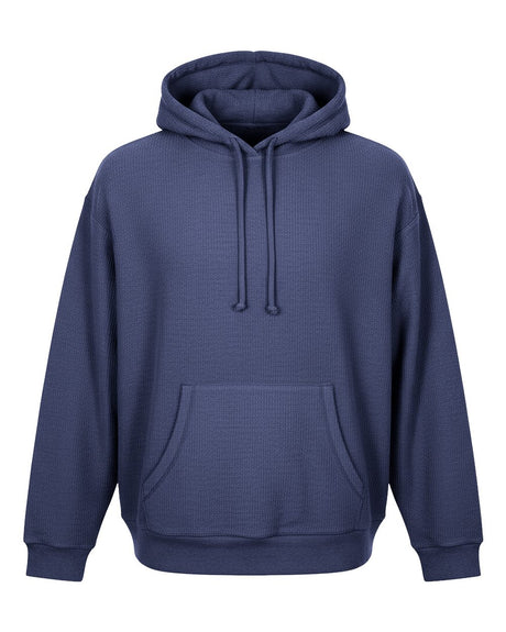 Boxercraft Unisex Corded Pullover Hooded Sweatshirt. BU5302 - Navy