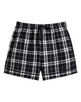 Boxercraft Women's Flannel Shorts. BW6501 - Black/ White Plaid