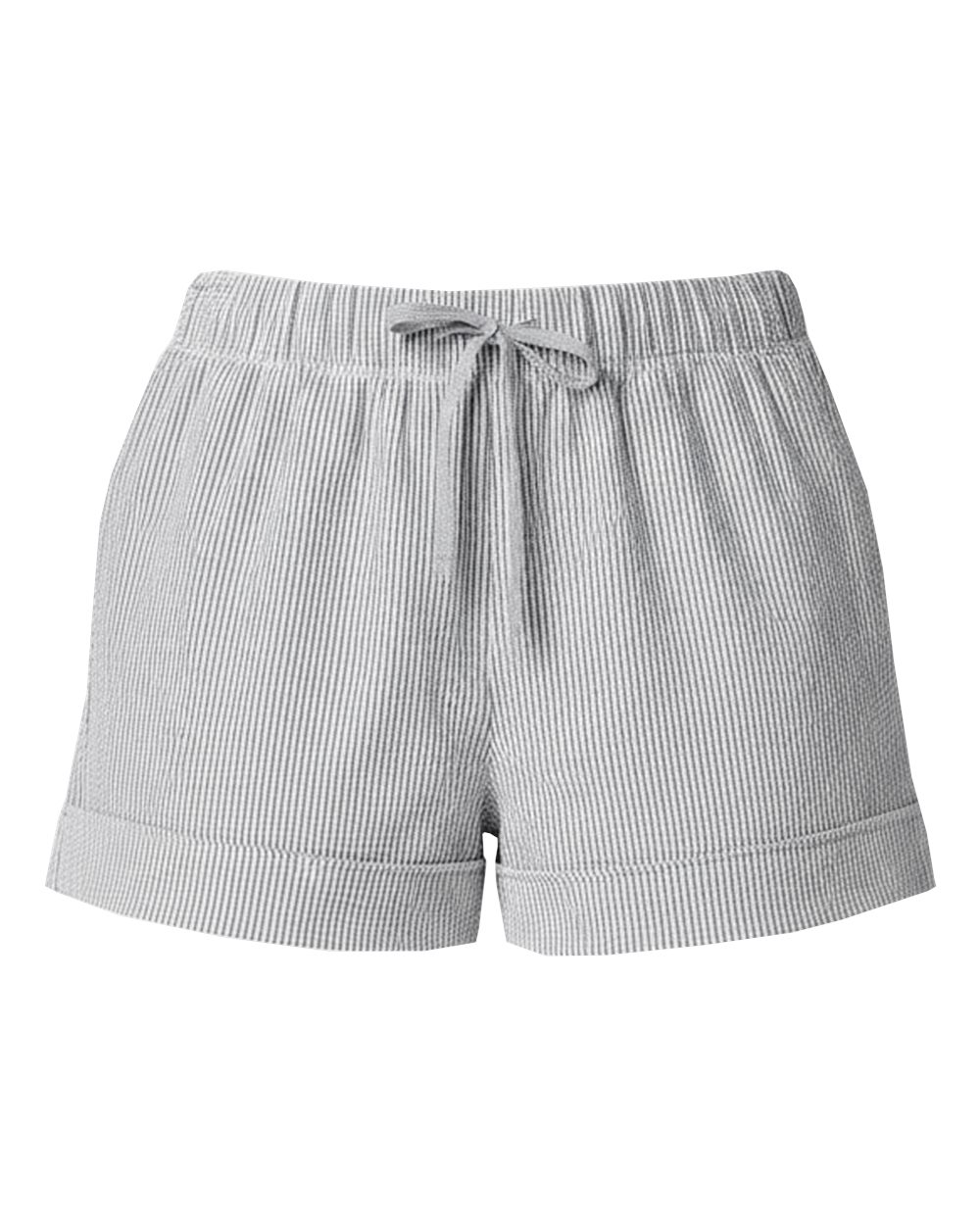 Boxercraft Women's Seersucker Shorts. BW6507 - Oxford/ White Stripe