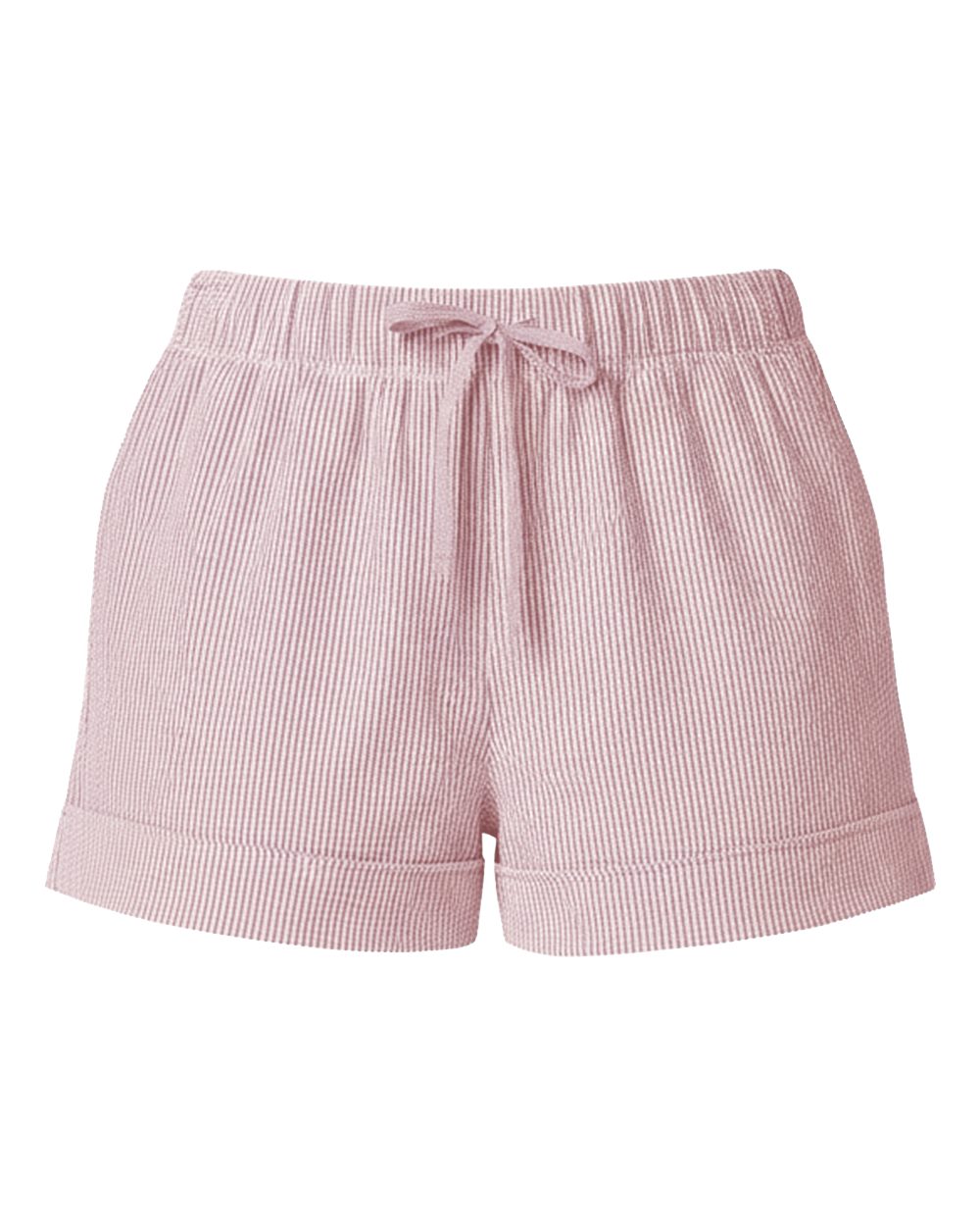 Boxercraft Women's Seersucker Shorts. BW6507 - Pink/ White Stripe