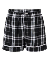 Boxercraft Youth Flannel Shorts. BY6501 - Black/ White Plaid