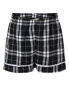 Boxercraft Youth Flannel Shorts. BY6501 - Black/ White Plaid