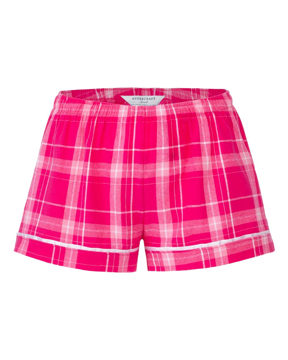 Boxercraft Youth Flannel Shorts. BY6501 - Pink Carnegie Plaid