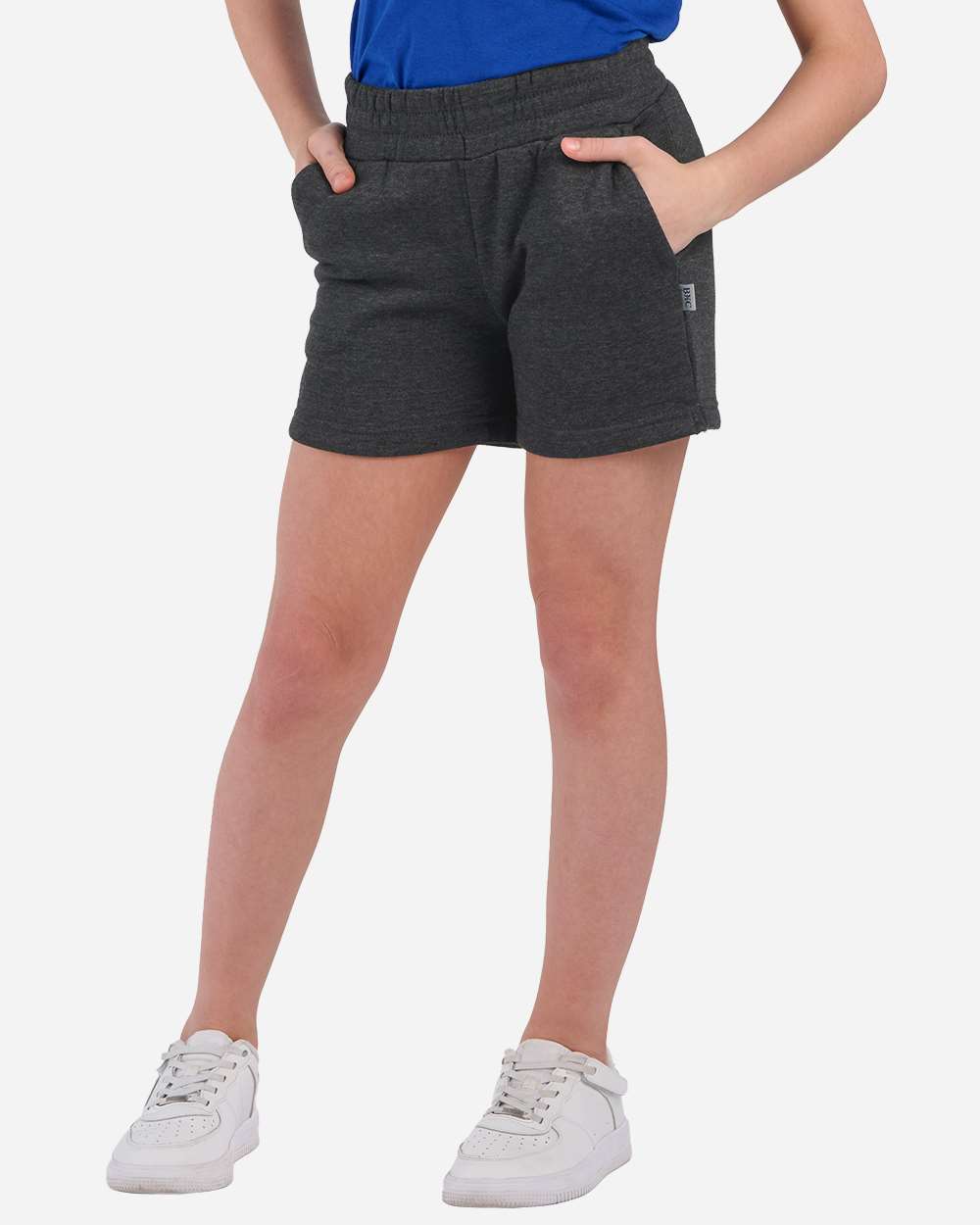 Boxercraft Youth Fleece Shorts. BY6502 - Charcoal Heather