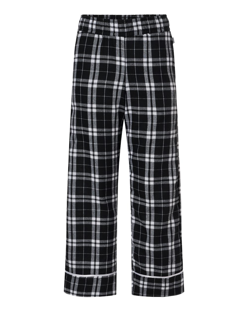 Boxercraft Youth Wide Cuff Flannel Pants. BY6603 - Black/ White Plaid