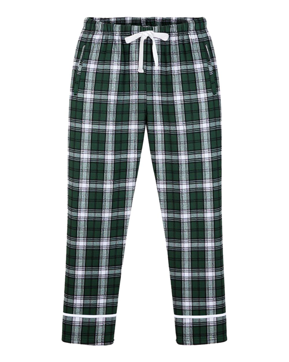 Boxercraft Youth Wide Cuff Flannel Pants. BY6603 - Green/ White Plaid