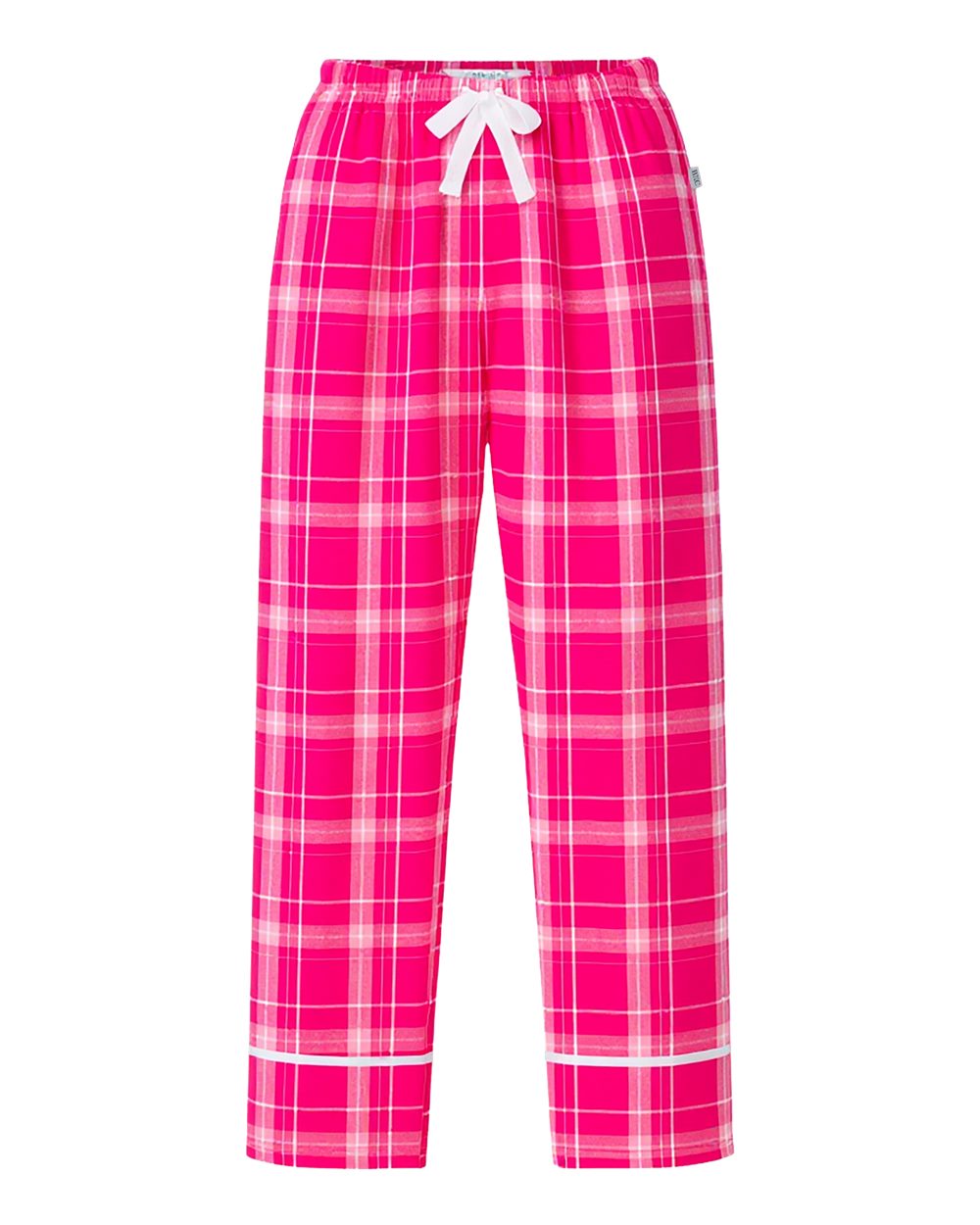 Boxercraft Youth Wide Cuff Flannel Pants. BY6603 - Pink Carnegie Plaid