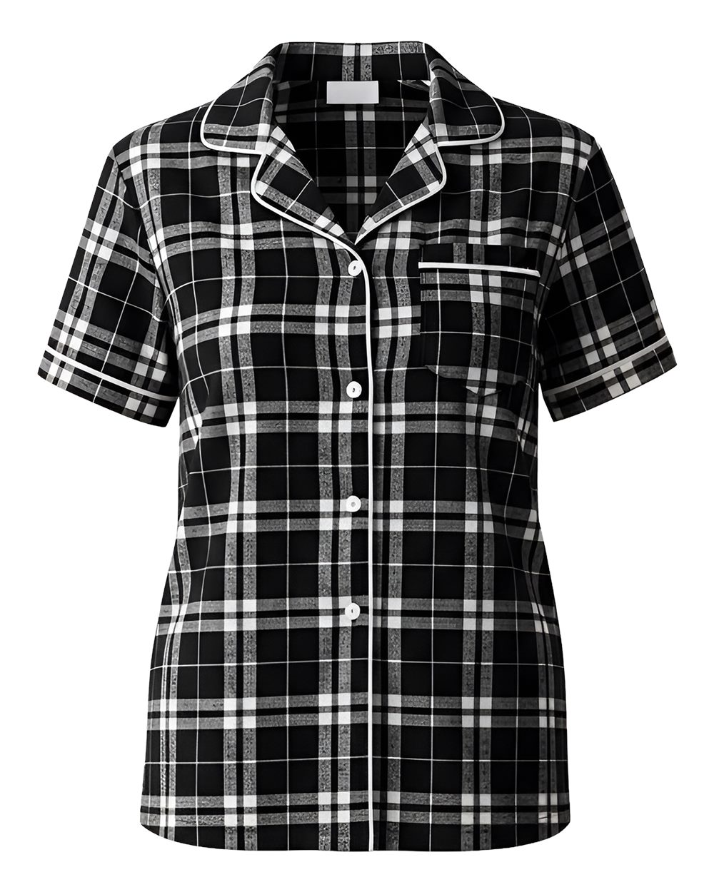 Boxercraft Women's Boxy Flannel Shirt. BW7101 - Black/ White Plaid