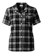 Boxercraft Women's Boxy Flannel Shirt. BW7101 - Black/ White Plaid