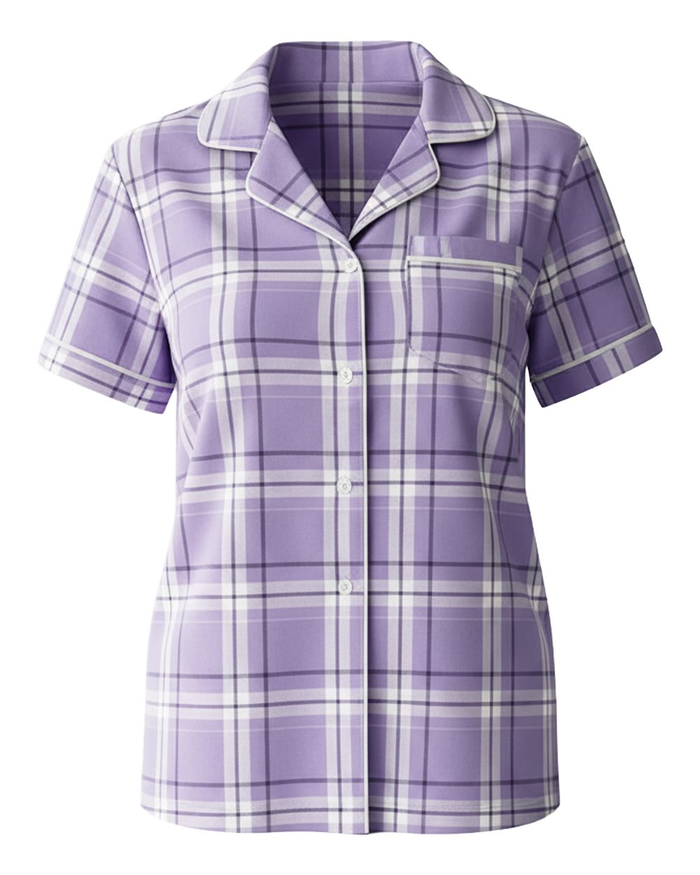 Boxercraft Women's Boxy Flannel Shirt. BW7101 - Lavender Carnegie Plaid