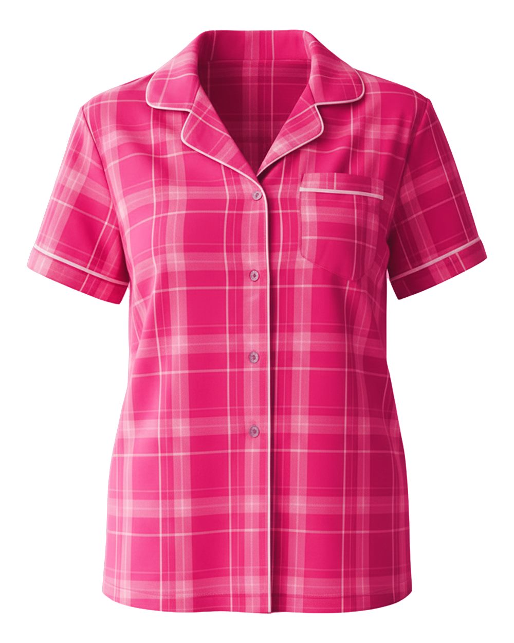 Boxercraft Women's Boxy Flannel Shirt. BW7101 - Pink Carnegie Plaid