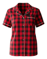 Boxercraft Women's Boxy Flannel Shirt. BW7101 - Red/ Black Buffalo