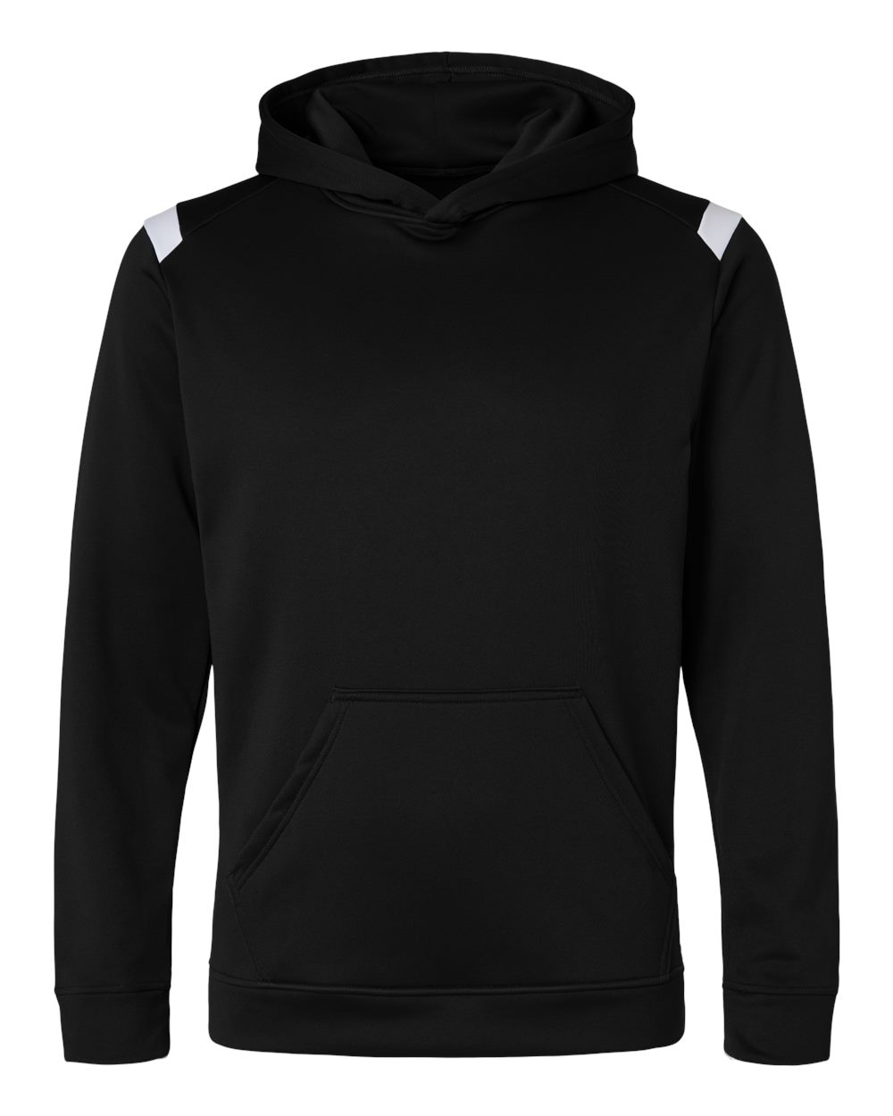 Badger Unisex On The Rise Performance Hooded Sweatshirt. B11013 - Black/ White