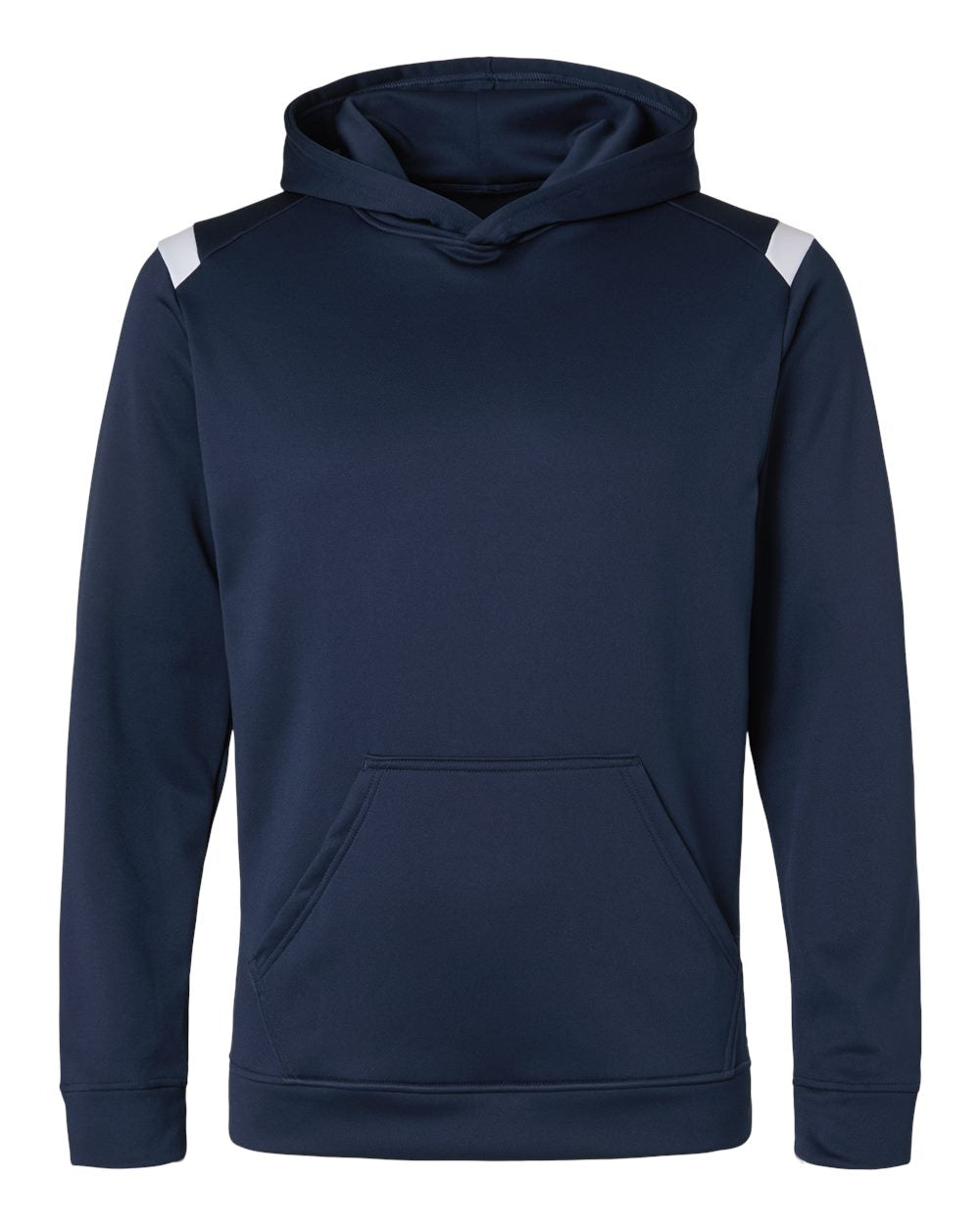 Badger Unisex On The Rise Performance Hooded Sweatshirt. B11013 - Navy/ White