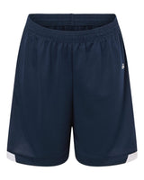 Badger Youth On The Rise Shorts. 2301 - Navy/ White