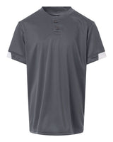 Alleson Athletic Youth On The Rise Two Button Jersey. 2950 - Graphite/ White