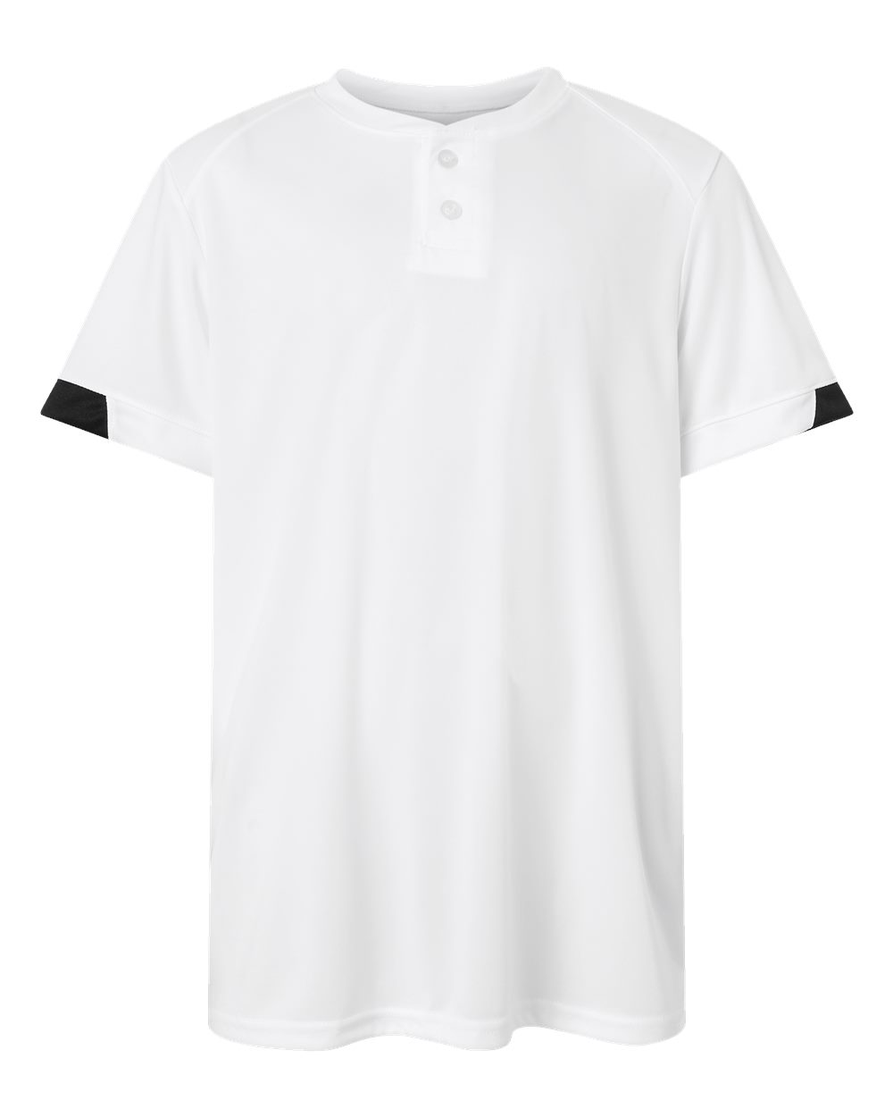 Alleson Athletic Youth On The Rise Two Button Jersey. 2950 - White/ Black