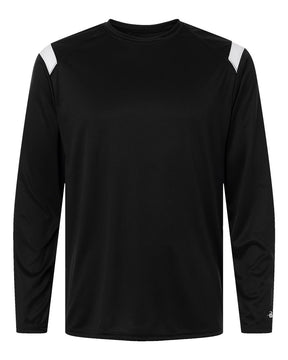 Badger Unisex On The Rise Long Sleeve T-Shirt. 4255 - Black/ White