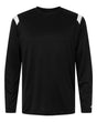 Badger Unisex On The Rise Long Sleeve T-Shirt. 4255 - Black/ White