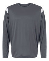 Badger Unisex On The Rise Long Sleeve T-Shirt. 4255 - Graphite/ White